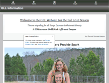 Tablet Screenshot of gwinnettlacrosseleague.com